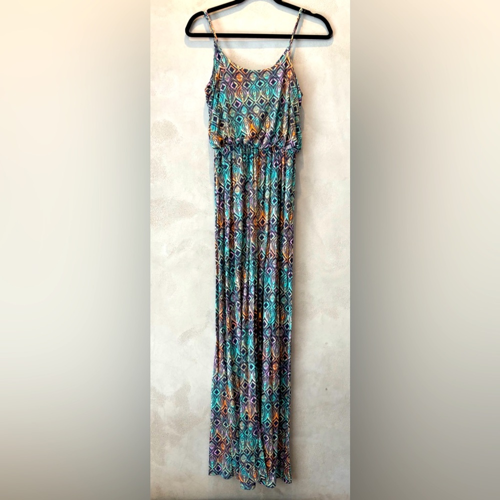 LUSH Multicolor Patterned Maxi Dress, size S